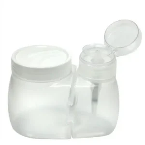 DOSADOR ACETONA COM PORTA ALGODAO TRANSPARENTE 150ML- COD 4266 SANTA CLARA